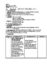 Giáo án Công nghệ 9 tiết 11 Thực hành nối dây dẫn điện (t.t)